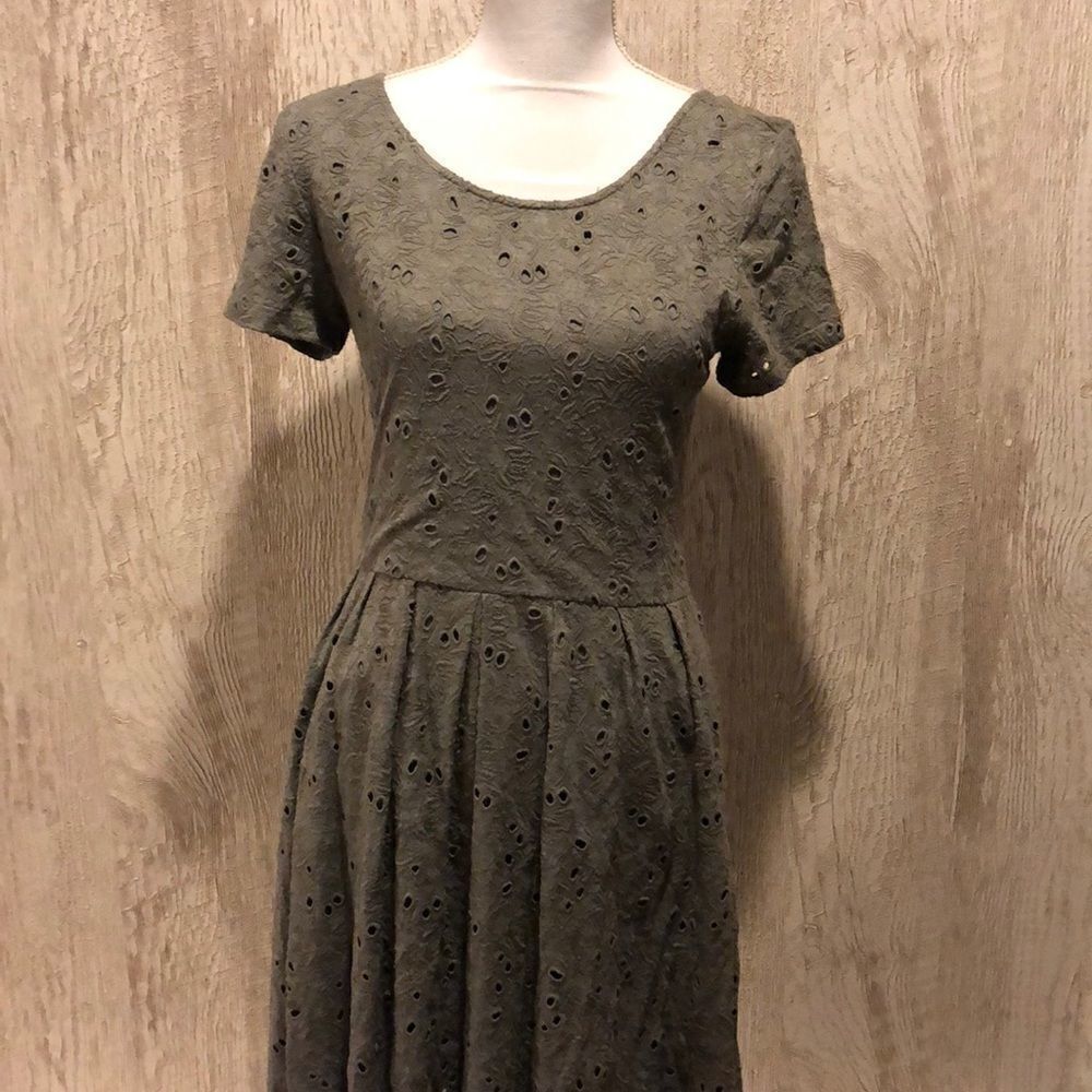 Rebecca Minkoff Short-sleeve Eyelet Gray Dress